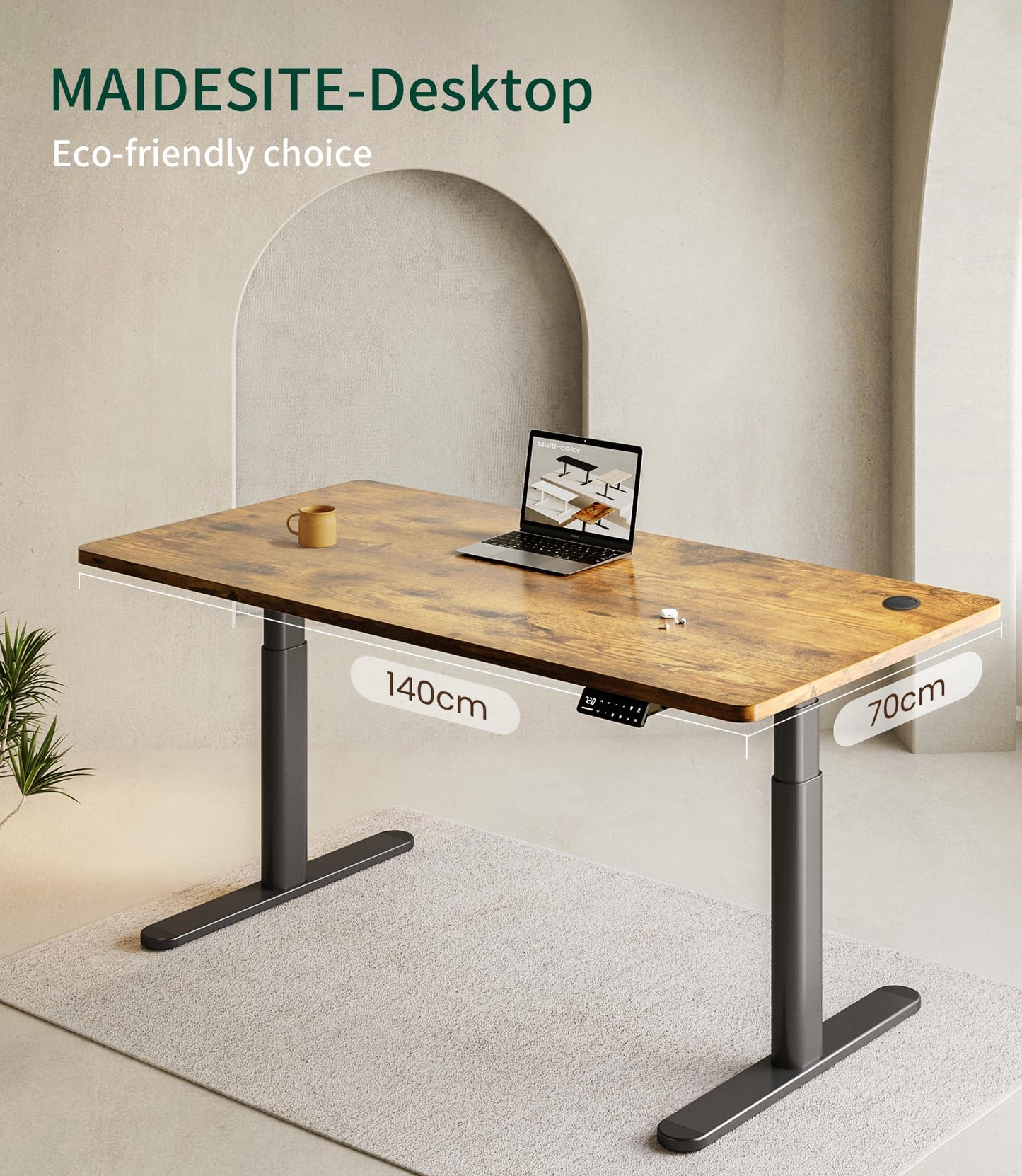 Blat birou MAIDeSITe Table Top 140x70x2.5 cm vintage