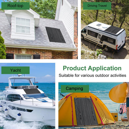 Panou solar flexibil Aysolar 100 W, 12 V, ETFE monocristralin, varianta 100W-ETFE