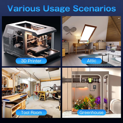 Ventilator inline 100 mm Hon&Guan cu mufa EU, silentios pentru evacuare