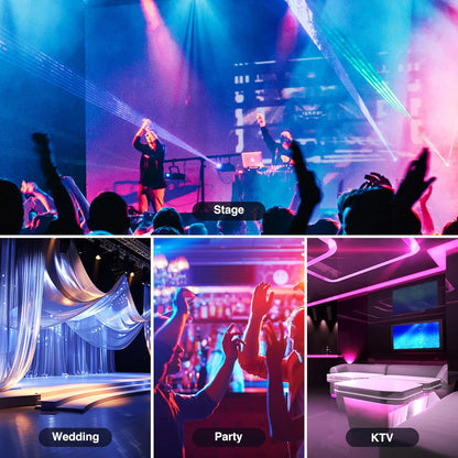 Litake Lumini DJ Par, 36 LED RGB, Activare Sunet, Control DMX si Remote, 7 Moduri, Set 2 Bucati pentru Petreceri, Nunti si Evenimente