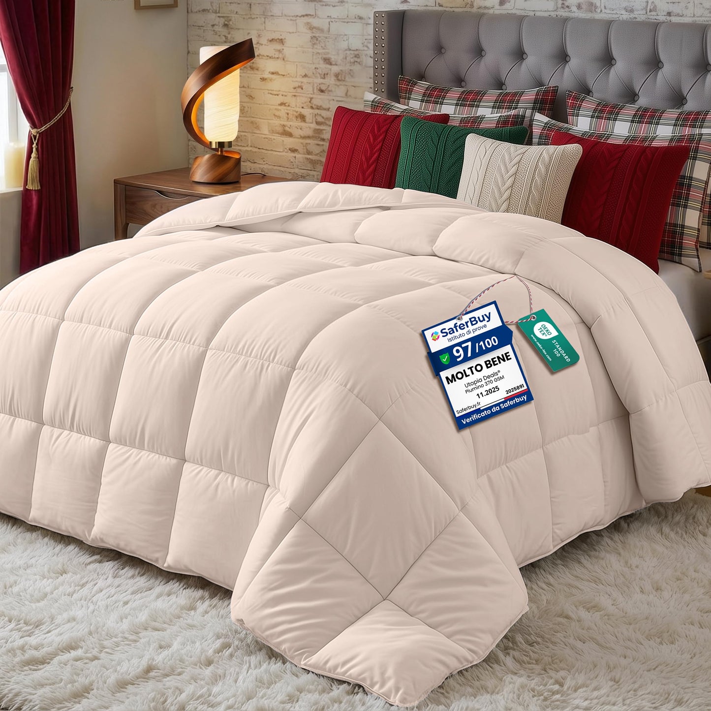 Pilota Utopia Bedding EU0021 200 x 200 cm microfibra alba