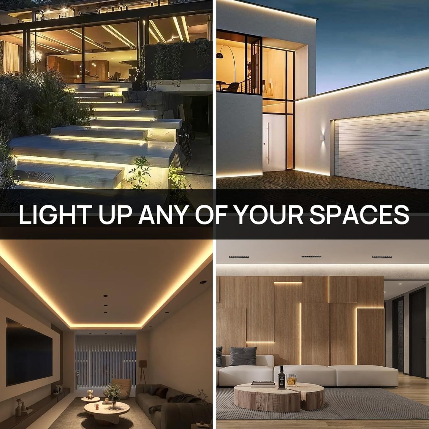 Neon LED Strip 5 m, Silicone Waterproof Fireproof IP65 LED Strip Warm White 3000 K 10 mm LED Fairy Lights Outdoor 230 V Flexible DIY Light Strip Outdoor with Power Supply for Home, Party,