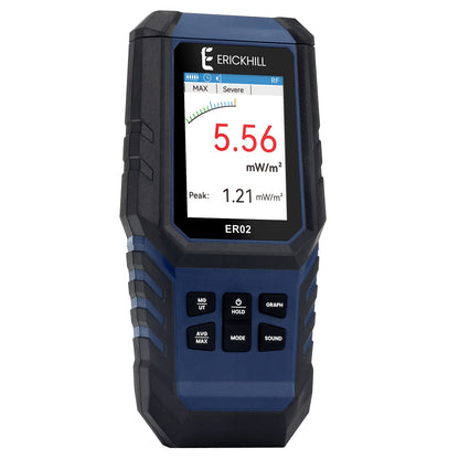 Detector radiatii EMF ER02 Erickhill + LCD portabil, acumulator