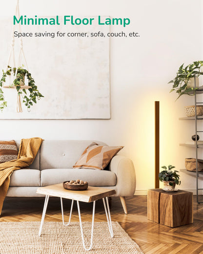 Lampa de podea EDISHINE Wooden 18W LED dimmabila 3000K greige