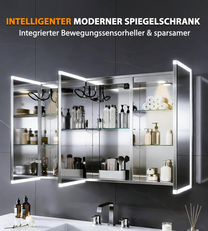 Dulap oglinda baie LOMIKEN GLK-C09 LED Bluetooth 100x65x13 cm