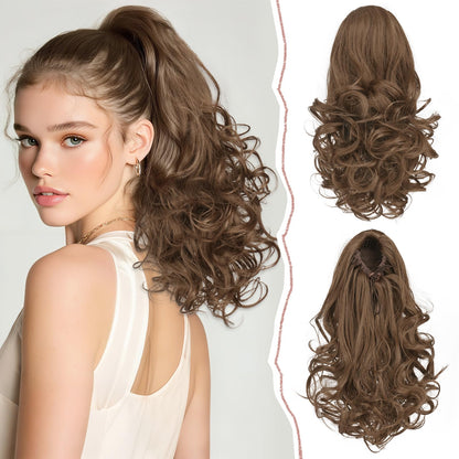Sofeiyan Ponytail Hair Extensions with Drawstring, 35 cm Mandarin Brown Long
