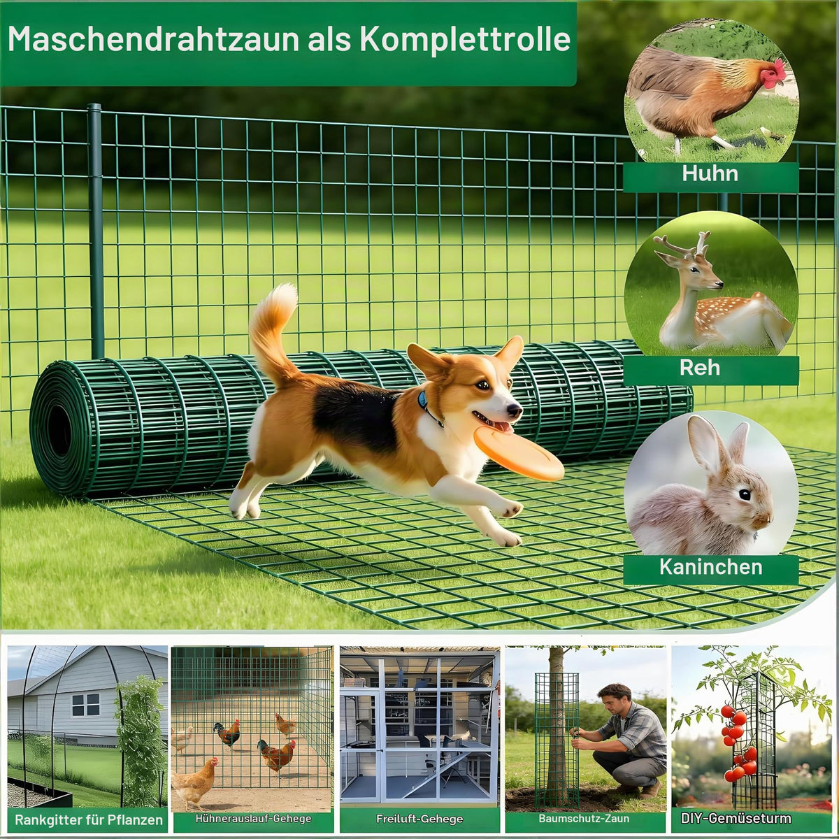 Plasa gard Amagabeli Garden Home DA001043 1.22x25 m galvanizata