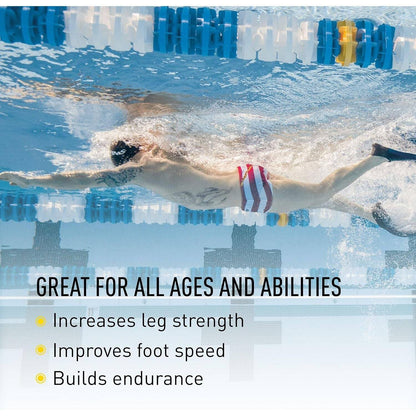 FINIS Long Floating Swim Fins - Training Fins for All Ages - Improves Kick Technique & Body Position