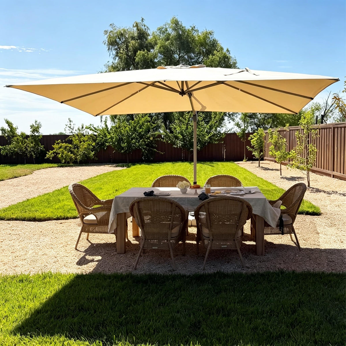 Parasol PURPLE LEAF 200x300 cm UV50+ 360 rotire maner antiderapant