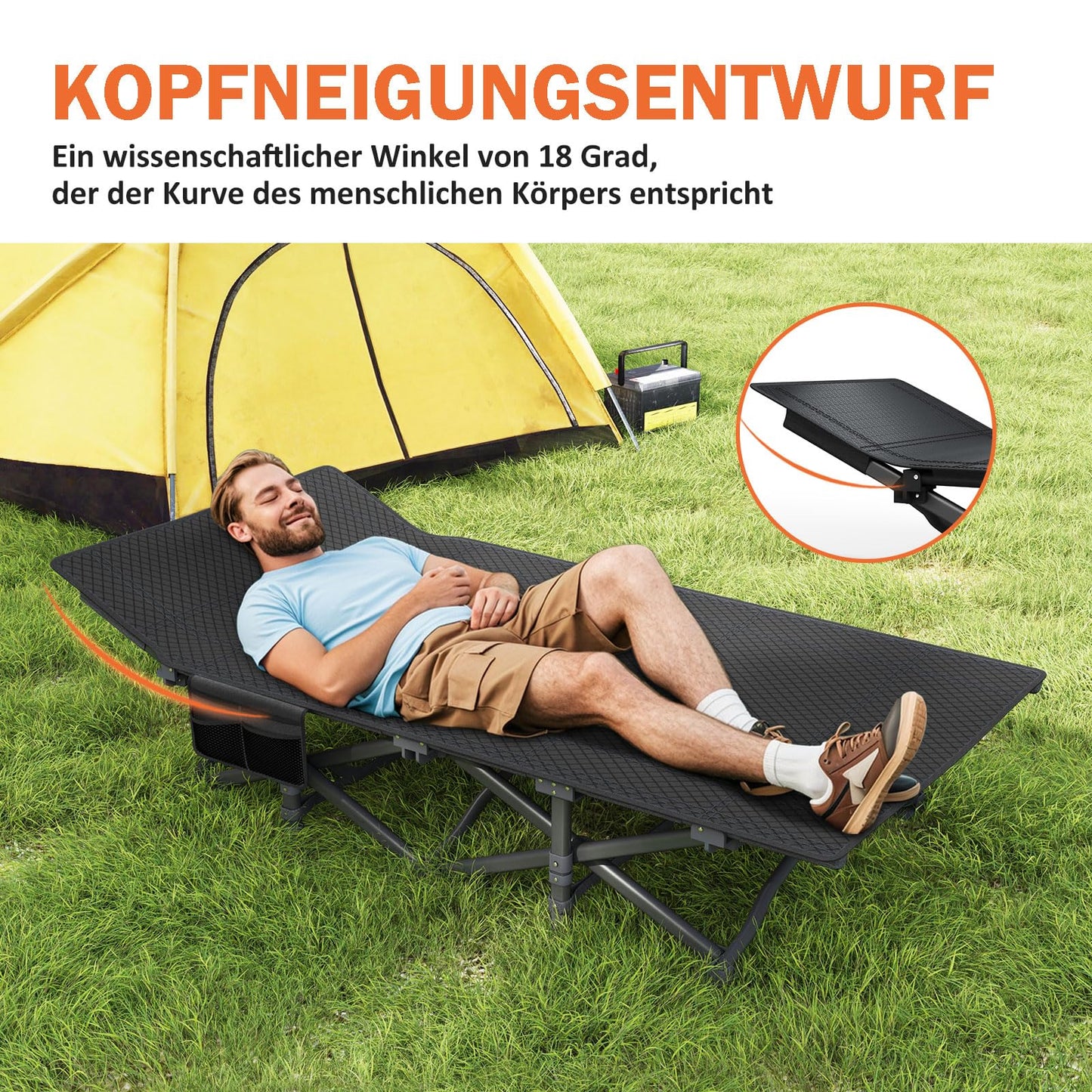 Pat camping ATORPOK SHOP DX-1 pliabil, 200 kg, gri