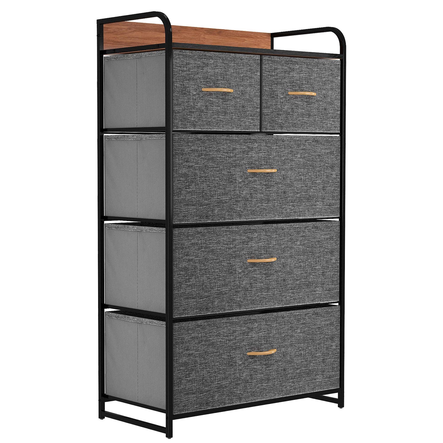 Comoda YITAHOME 5 sertare cadru metalic blat MDF 58x29x100 cm