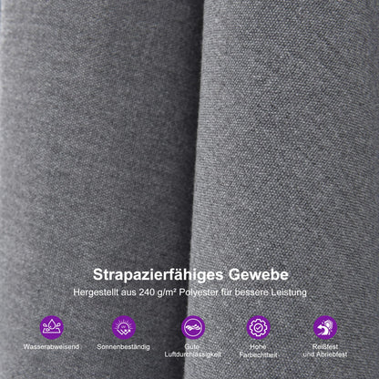 Parasolar PURPLE LEAF Durable Fabric Cantilever 270x350 cm Gri