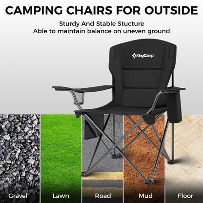 Scaun camping KingCamp Ultralight pliabil 136 kg suport pahar