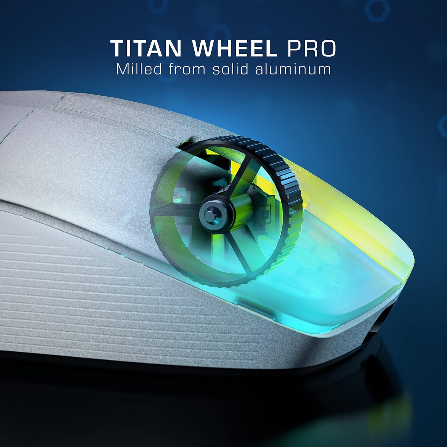 ROCCAT Kone Pro Air Gaming PC Wireless Mouse, Bluetooth Ergonomic Performance Computer Mouse with 19K DPI Optical Sensor, AIMO RGB Lighting & Aluminum Scroll Wheel, 100+ Hour Battery Life, White