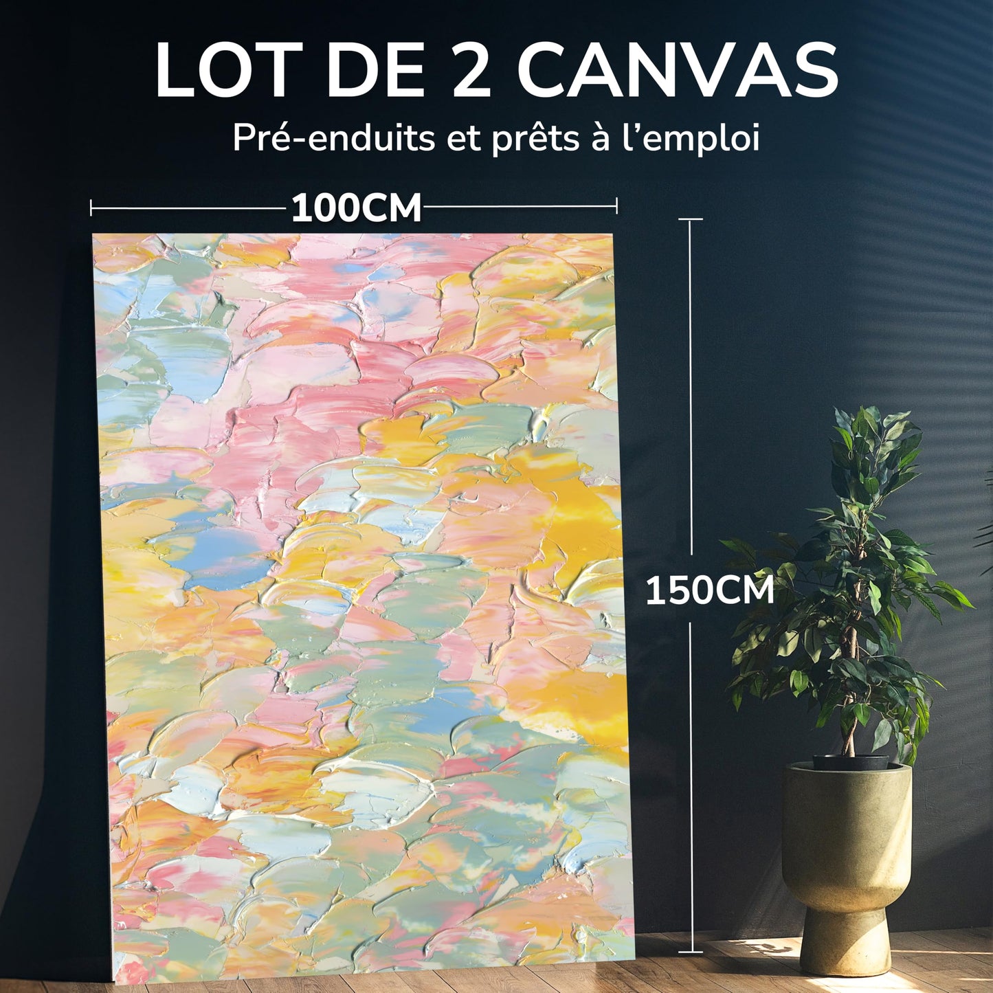 Panza pictura Zenacolor Set 2 150x100 cm bumbac 280 GSM