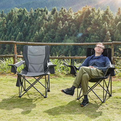Set 2 Scaune camping TIMBER RIDGE 2 buc 200 kg sezut lat 63 cm