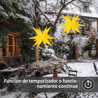 Decoratiune luminoasa OVILUM XXL 3D Star 57 cm LED 6 becuri