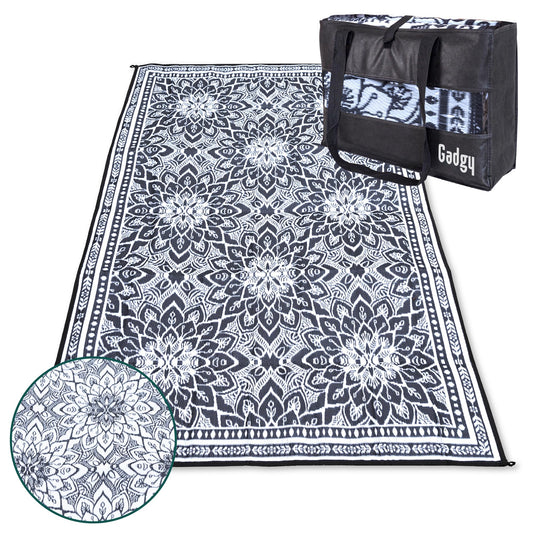 Covor exterior Gadgy Outdoor Mat White 200x300 impermeabil reversibil
