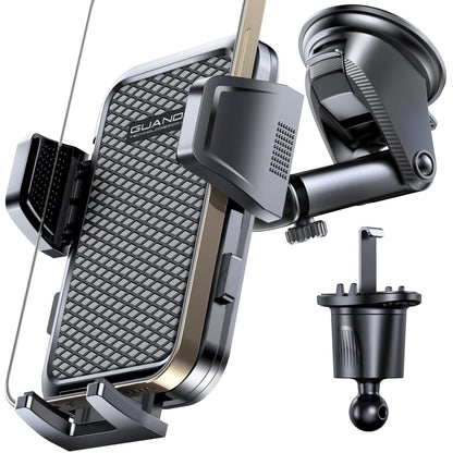 Car phone holder air vent, Car Phone Holder Mount 360° Rotation, Adjustable Clip, Big Phone & Thick Case Friendly, Compatibility Fit for All 4"-7" Smartphone, Universal phone car holder