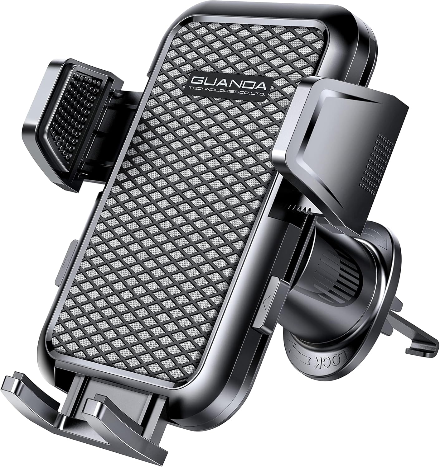 Car phone holder air vent, Car Phone Holder Mount 360° Rotation, Adjustable Clip, Big Phone & Thick Case Friendly, Compatibility Fit for All 4"-7" Smartphone, Universal phone car holder