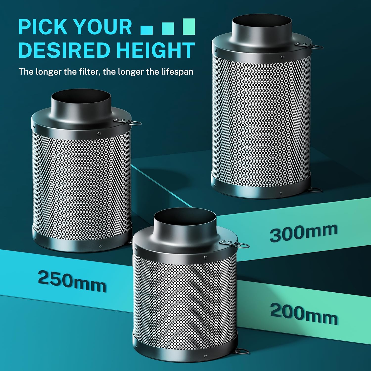 HG Power 4 Inch Air Carbon Filter 100 * 300