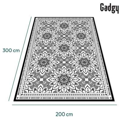Covor exterior Gadgy Outdoor Mat White 200x300 impermeabil reversibil