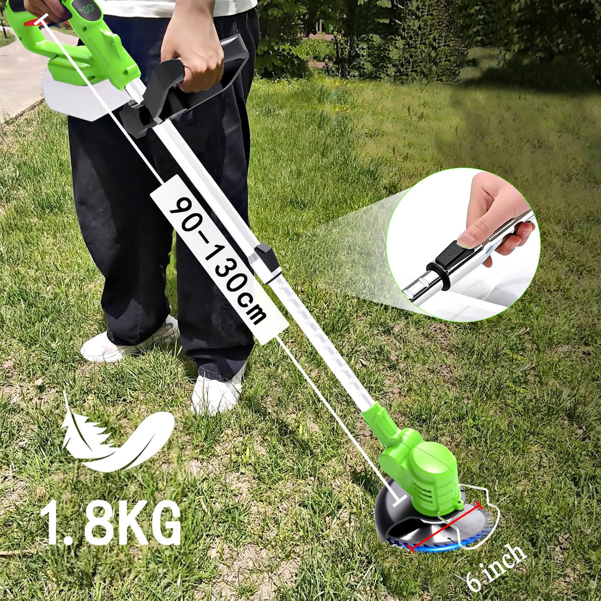 Trimmer iarba TOOLTESOO HY-2 fara fir, 7600 RPM, 15 cm