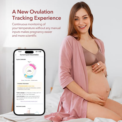 Femometer Smart Ring Size 8– Inel inteligent pentru fertilitate si ovulatie, monitorizare temperatura si somn cu aplicatie
