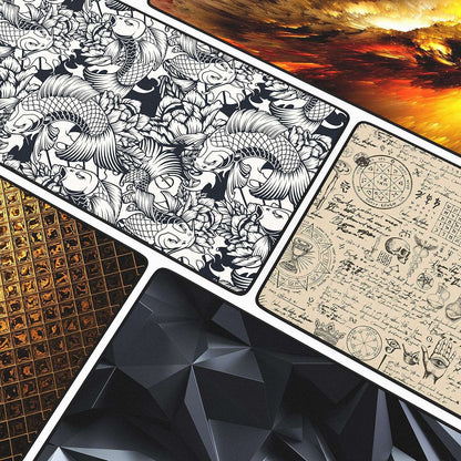 TITANWOLF - XXL Mouse Mat - Mouse Pad 900 x 400 x 3mm –Speed Gaming Mouse Pad - Extra Large - Table Mat Large Size - improved Precision and Speed – Design Koi Tattoo
