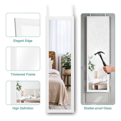Oglinda de perete Dripex reglabila pe inaltime, 119 x 33 cm, alba
