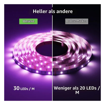 Banda LED inteligenta Lepro RGB Music, 5 m, Wi-Fi 2.4 GHz, compatibila Alexa si Google Home