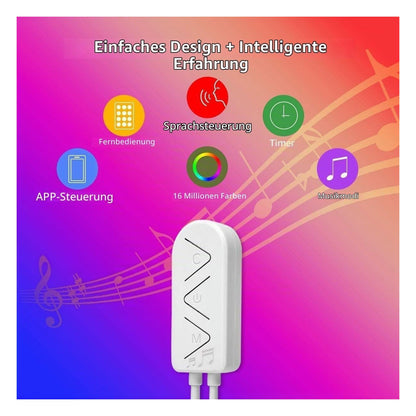 Banda LED inteligenta Lepro RGB Music, 5 m, Wi-Fi 2.4 GHz, compatibila Alexa si Google Home
