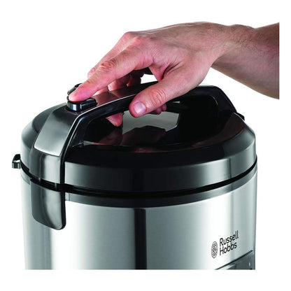 Aparat de gatit orez si gatit la abur Russell Hobbs, inox/negru