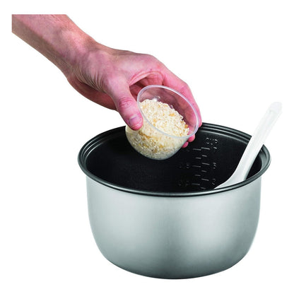 Aparat de gatit orez si gatit la abur Russell Hobbs, inox/negru