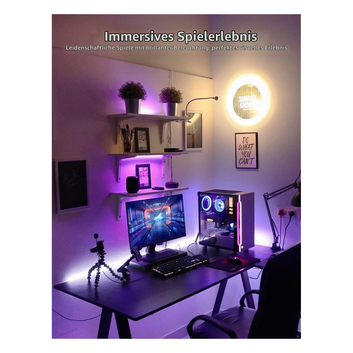 Banda LED inteligenta Lepro WiFi RGB 10 m, compatibila cu Alexa si Google Home