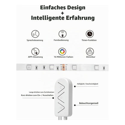 Banda LED inteligenta Lepro WiFi RGB 10 m, compatibila cu Alexa si Google Home