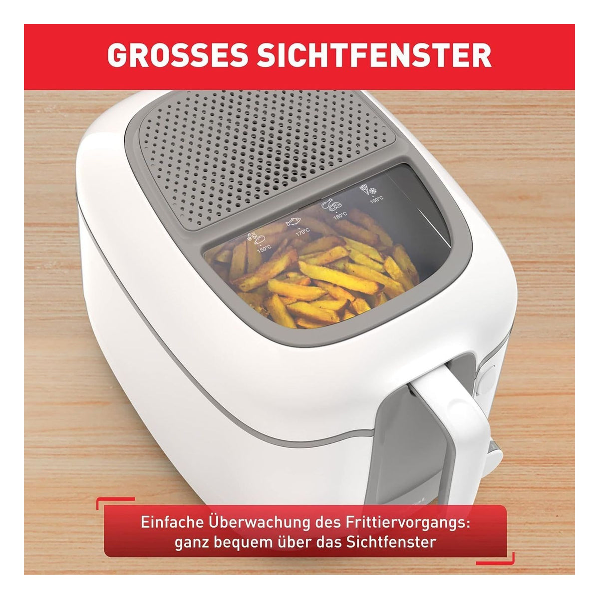 Friteuza Rowenta FR3100 Super Uno Access, 2,2 L, alb/gri