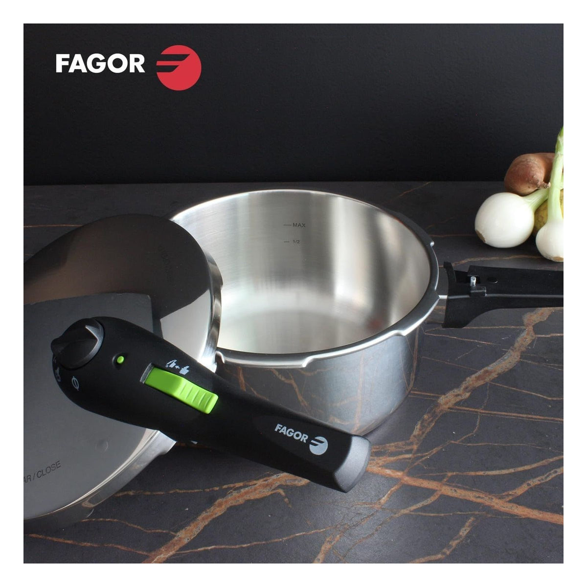 Oala sub presiune Fagor Commercial Rapid Xpress, 4 L, inox 18/10, compatibila cu inductie