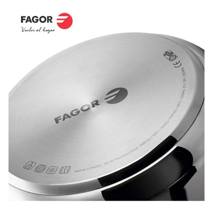 Oala sub presiune Fagor Commercial Rapid Xpress, 4 L, inox 18/10, compatibila cu inductie
