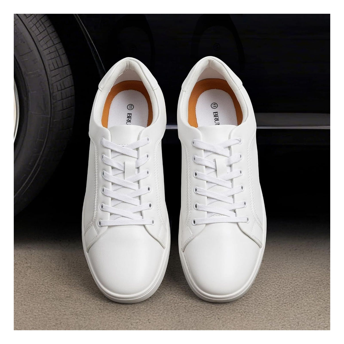 [RESIGILAT] Sneakers casual barbati Bruno Marc albi, marimea 9.5