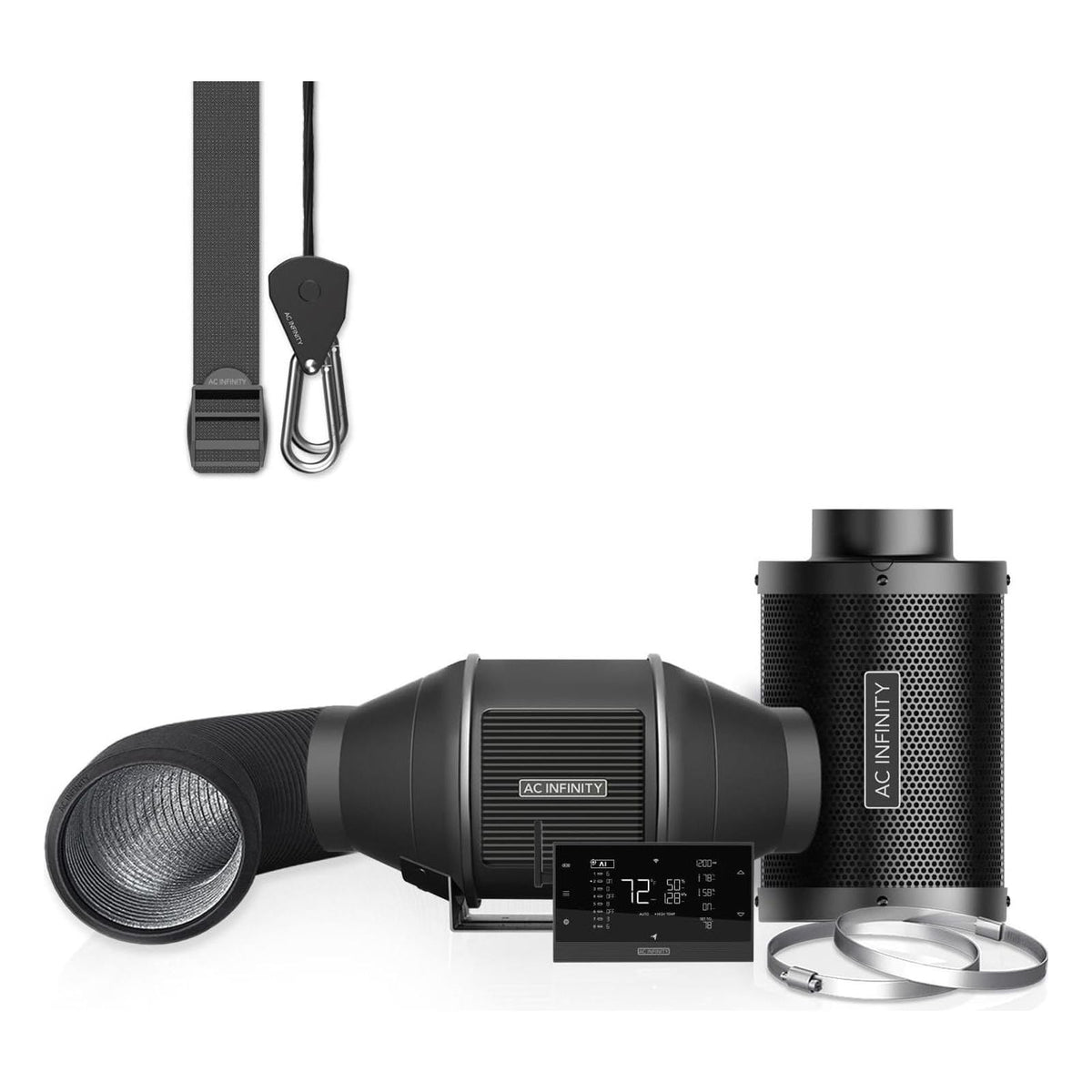 Set de ventilatie AC Infinity PRO 100 mm cu controler climatic