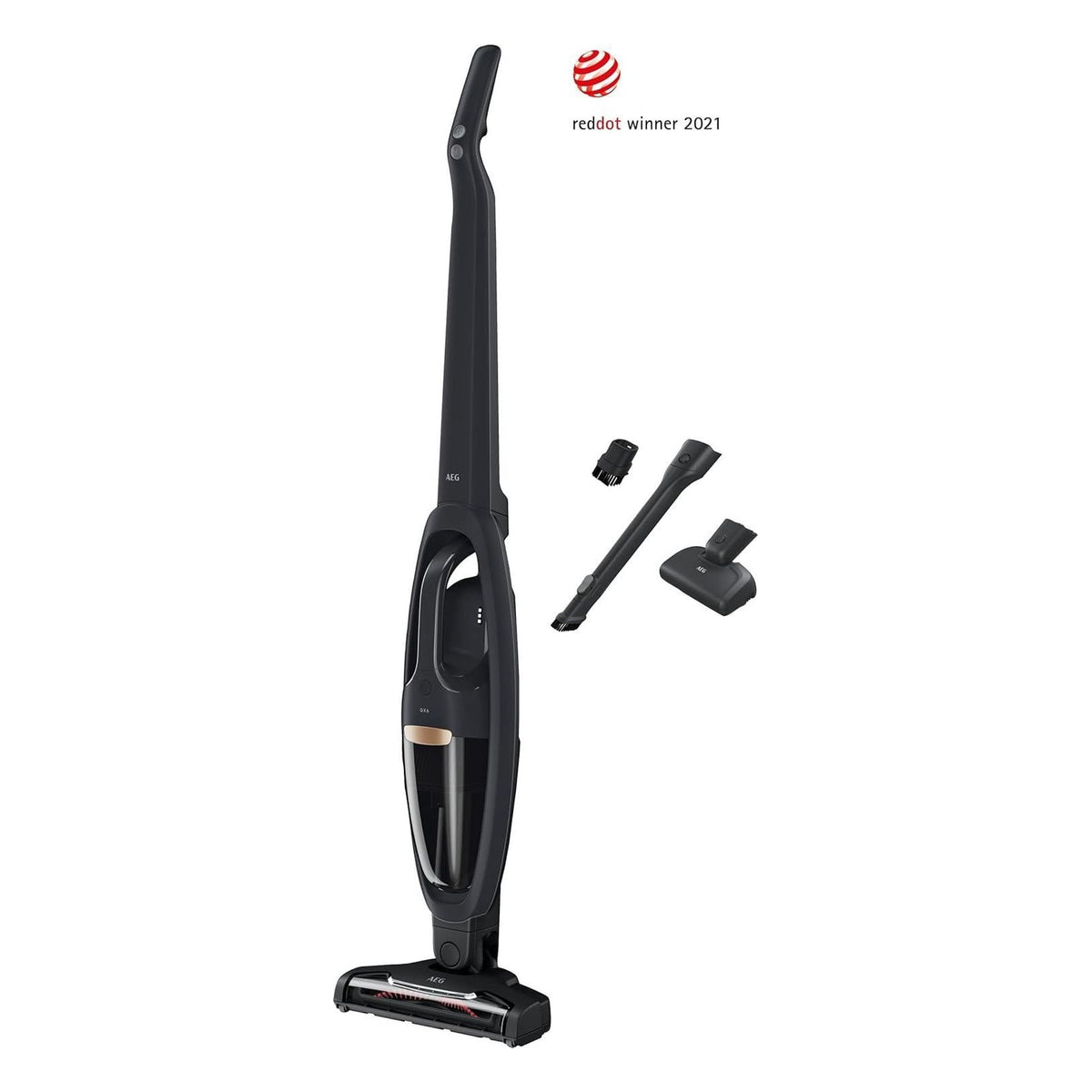 [RESIGILAT] Aspirator vertical fara fir AEG QX6 2 in 1, cu perie pentru par de animale, gri