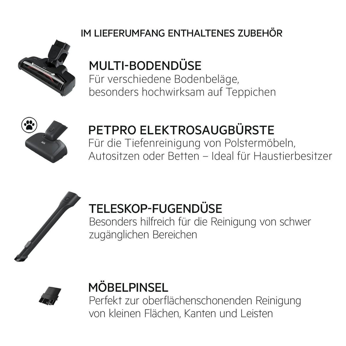 [RESIGILAT] Aspirator vertical fara fir AEG QX6 2 in 1, cu perie pentru par de animale, gri
