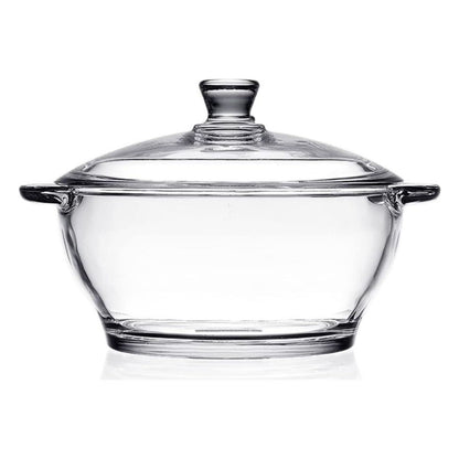Oala din sticla borosilicata GANAZONO cu capac, 1.5 litri