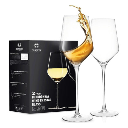 Pahare de vin GLASKEY din cristal fara plumb, set 2 bucati, 450 ml