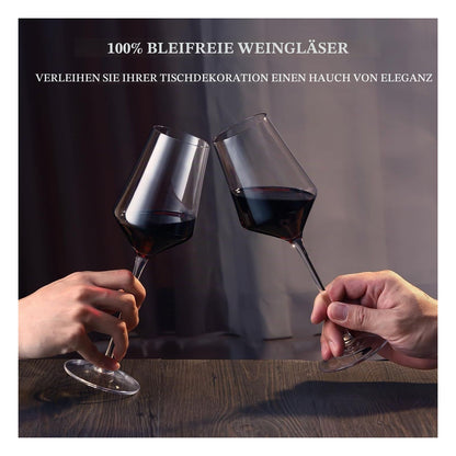 Pahare de vin GLASKEY din cristal fara plumb, set 2 bucati, 450 ml