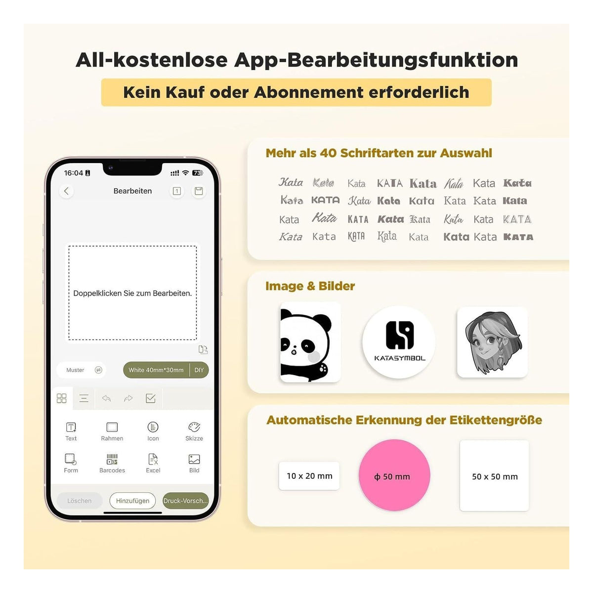 Imprimanta de etichete SUPVAN T50M Pro cu Bluetooth si etichete late rezistente la apa