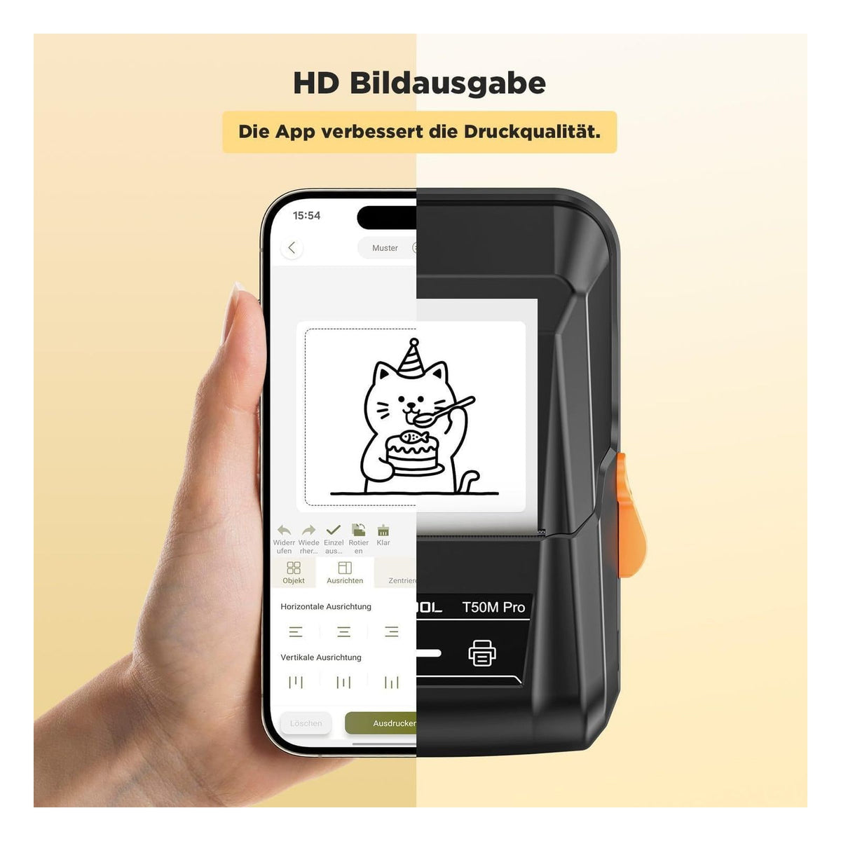 Imprimanta de etichete SUPVAN T50M Pro cu Bluetooth si etichete late rezistente la apa