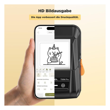 Imprimanta de etichete SUPVAN T50M Pro cu Bluetooth si etichete late rezistente la apa