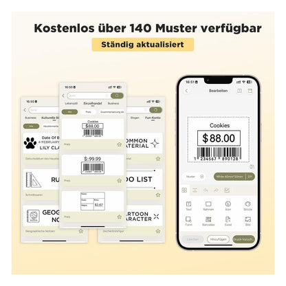 Imprimanta de etichete SUPVAN T50M Pro cu Bluetooth si etichete late rezistente la apa